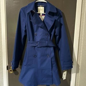 Size Small Navy Blue Kate Spade Trench Coat.